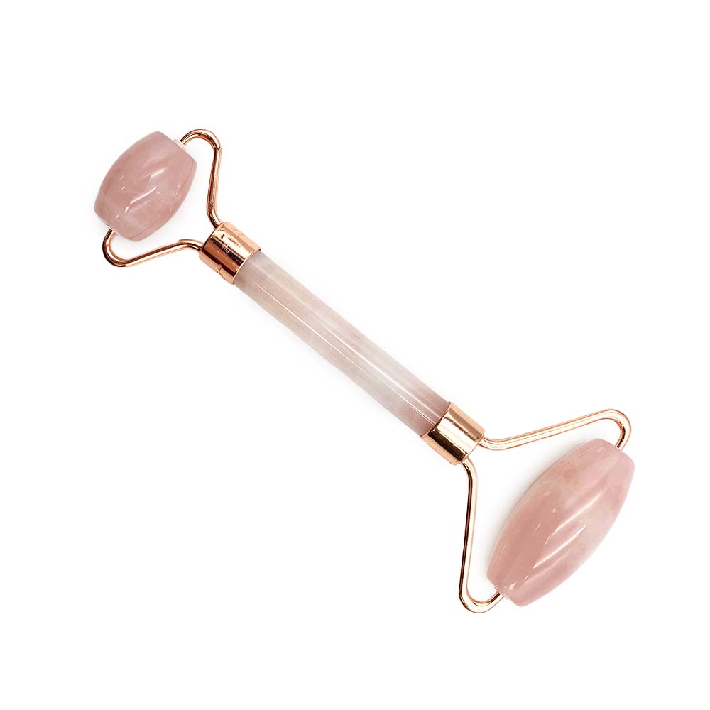 Roll-on de Massage Double en Quartz Rose
