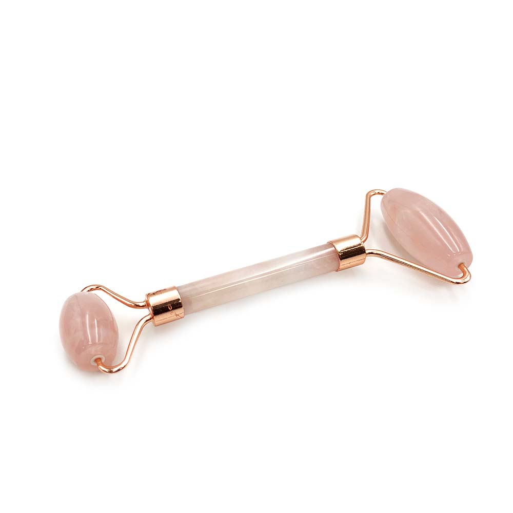 Roll-on de Massage Double en Quartz Rose
