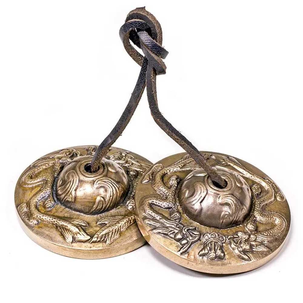 Cymbales / Tingsha Dragon - 6,5 cm de diamètre