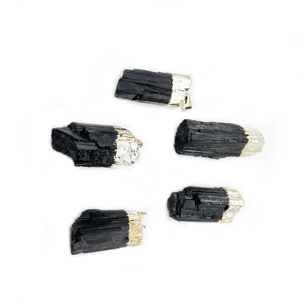 Pendentif Tourmaline Noire Brute